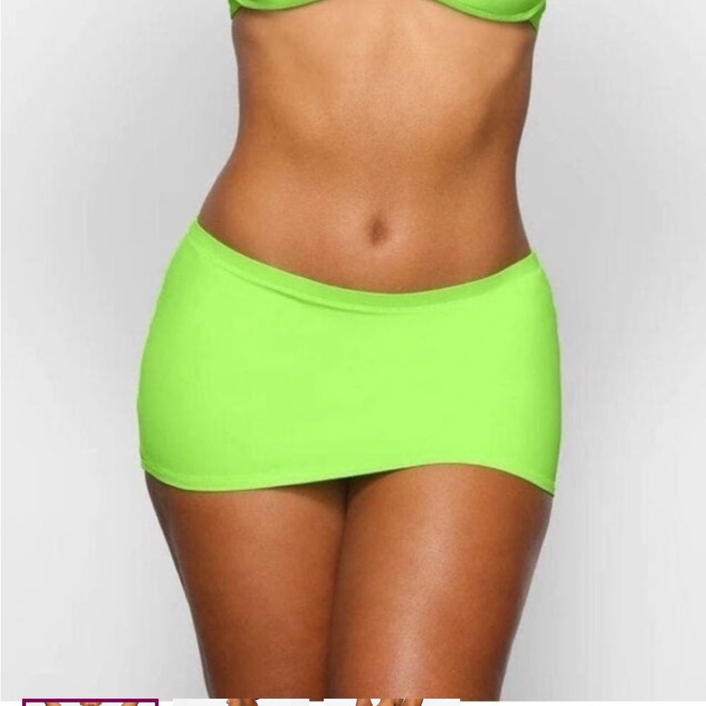 ⛱️ NWT SKIMS Swim Micro Mini Skirt Neon Green Coverup 💚  3X